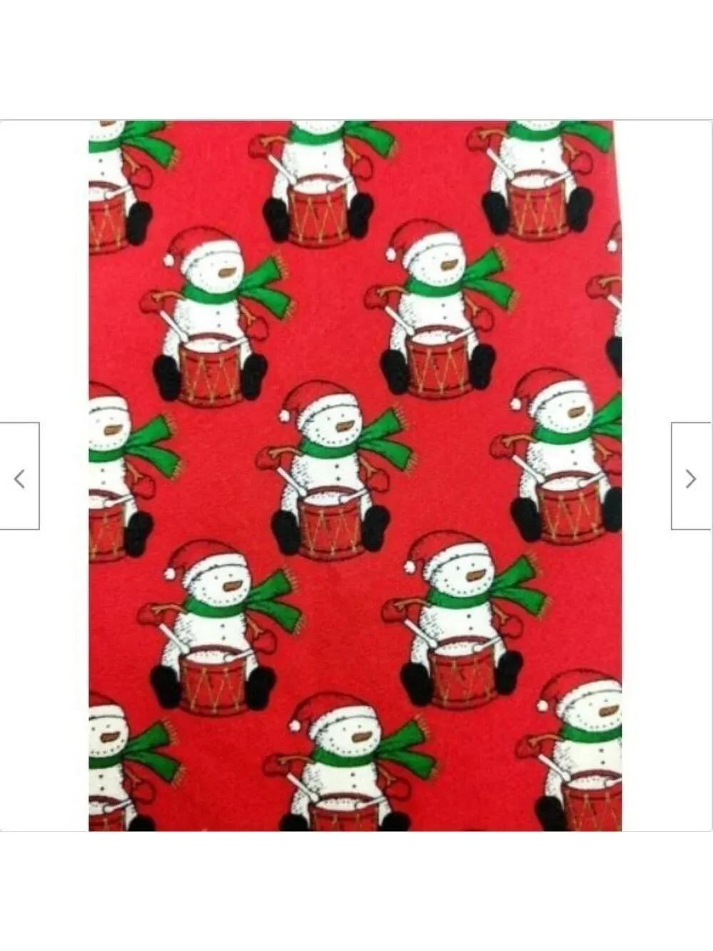 Hallmark Snowman Drums Christmas Tie